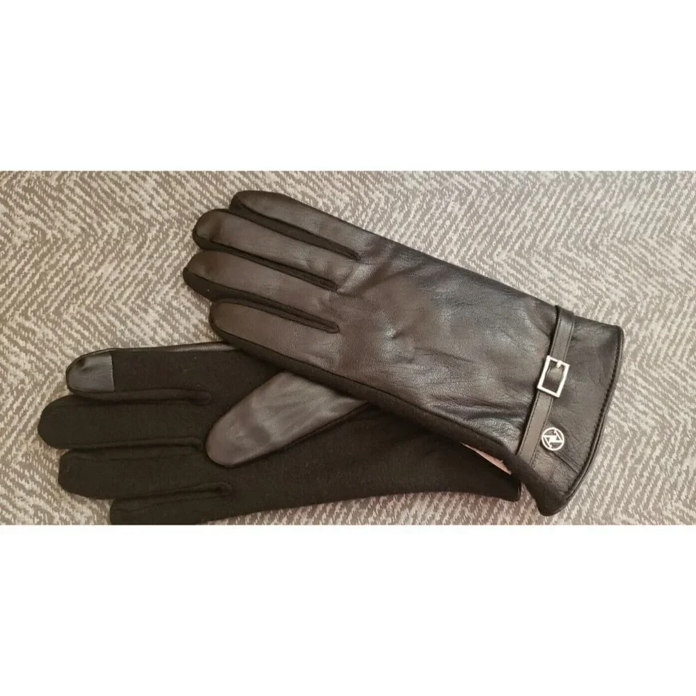 NWT ADRIENNE VITTADINI TOUCH SCREEN TECHNOLOGY LEATHER WOOL GROVES